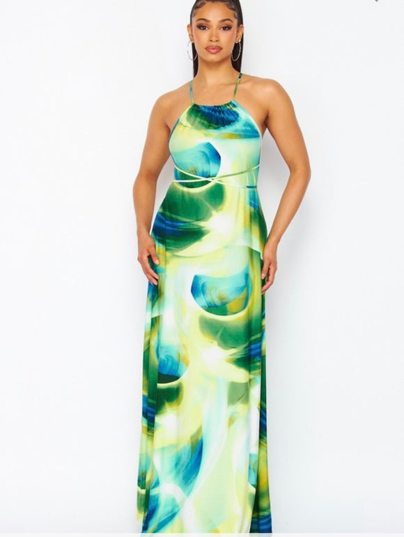 Cascades maxi dress