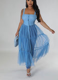 Darling Tulle Top (denim)