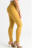 Heart Super Stretch Jeans-Mustard