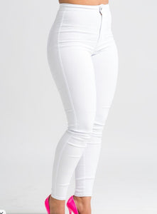 Heart Super Stretch Jeans (White)