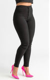 Heart Super Stretch Jeans-Black