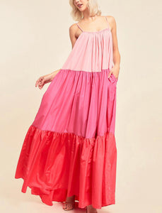 Paris Maxi Dress (Pink)